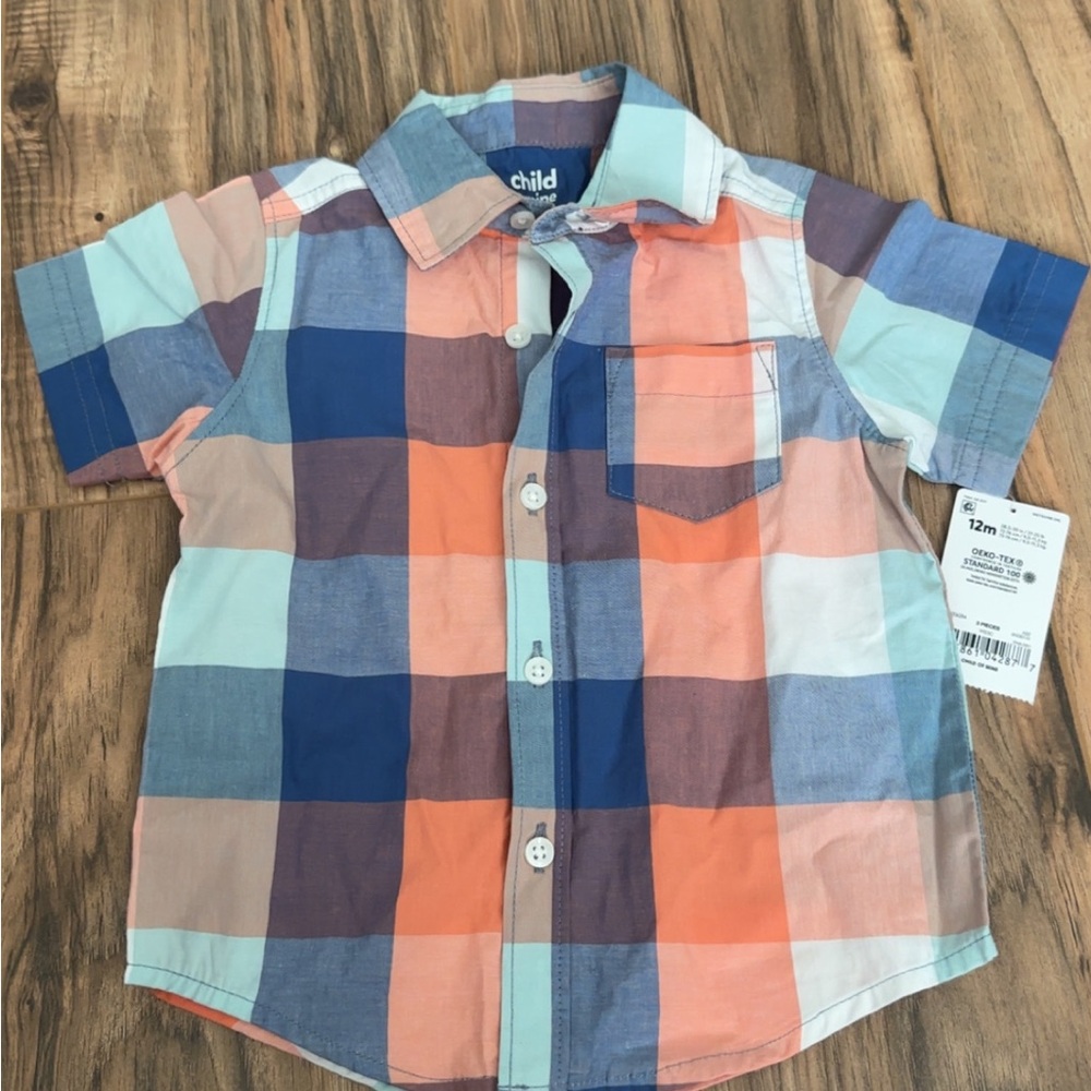 Boys Plaid Button Up
